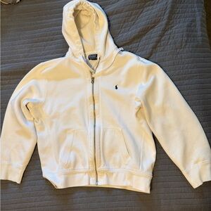 Ralph Lauren Men’s White Zip-Up Hoodie
